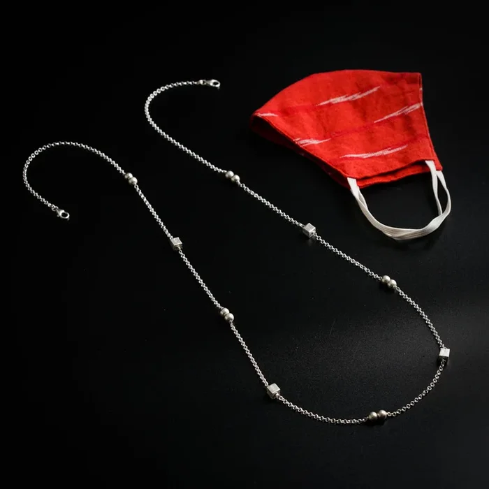 Silver Bead Mask Chain / Eyewear Chain