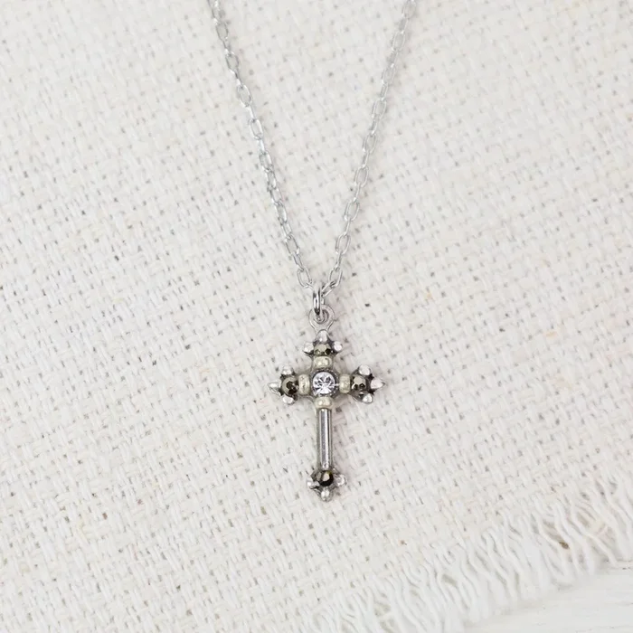 Silver Dainty Cross Necklace