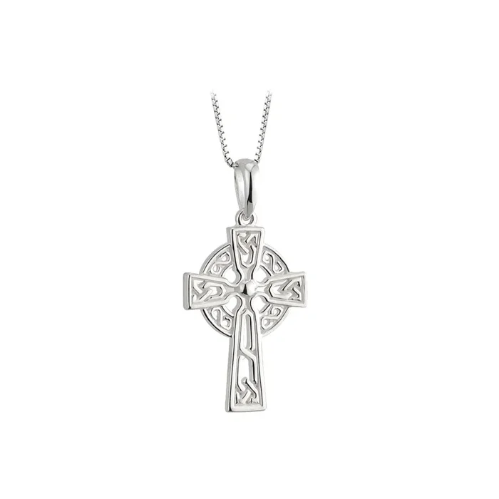 Silver Filigree Celtic Cross Pendant