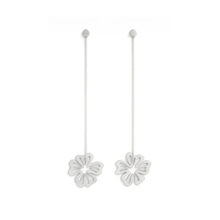 Silver Gulmohar Filigree Laser Cut Dangler Earring