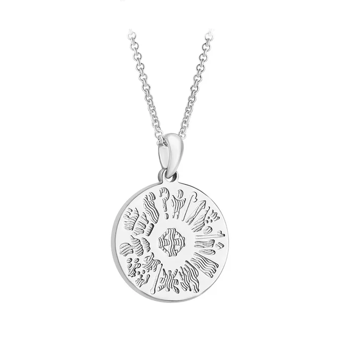 Silver History Of Ireland Disc Pendant