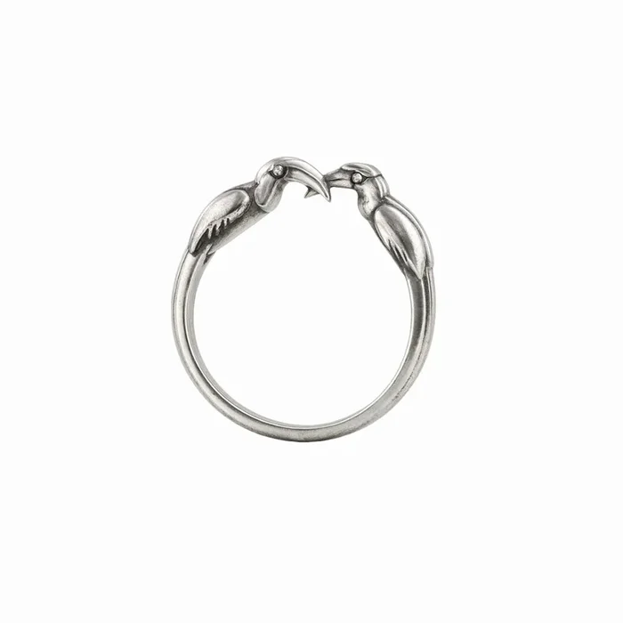 Silver Hornbill unisex ring