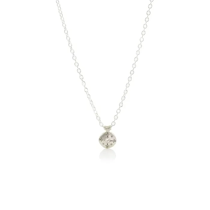 Silver Lights Charm Pendant in Diamond
