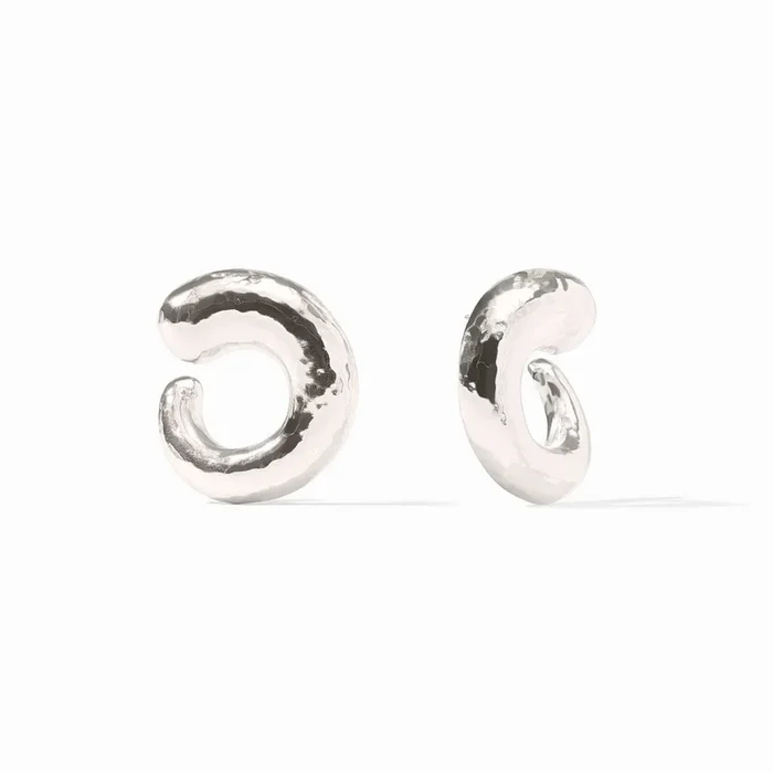 Silver Solara Spiral Earrings
