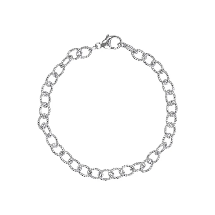 SILVER TWISTED LINK CLASSIC BRACELET