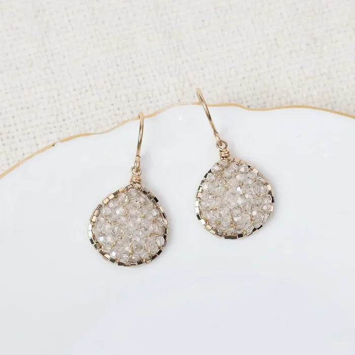 Small Crystal Drop Earrings