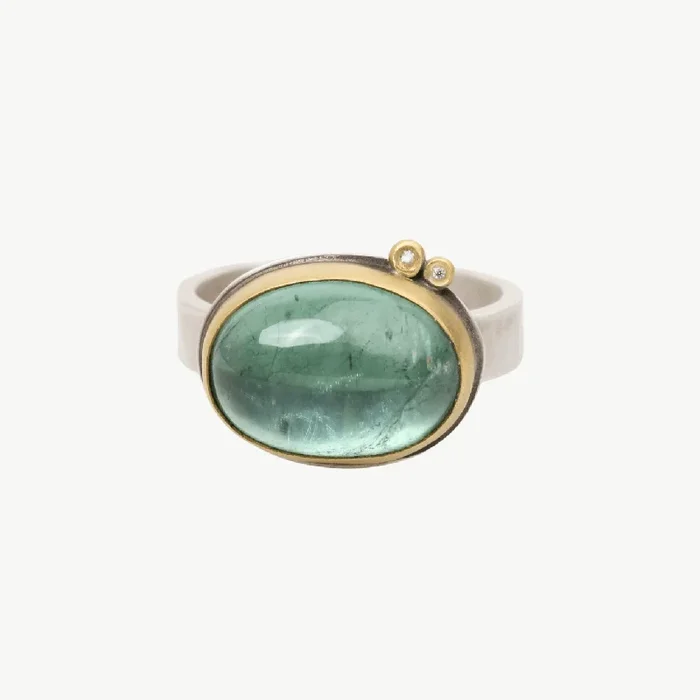 Smooth Mint Green Tourmaline Ring