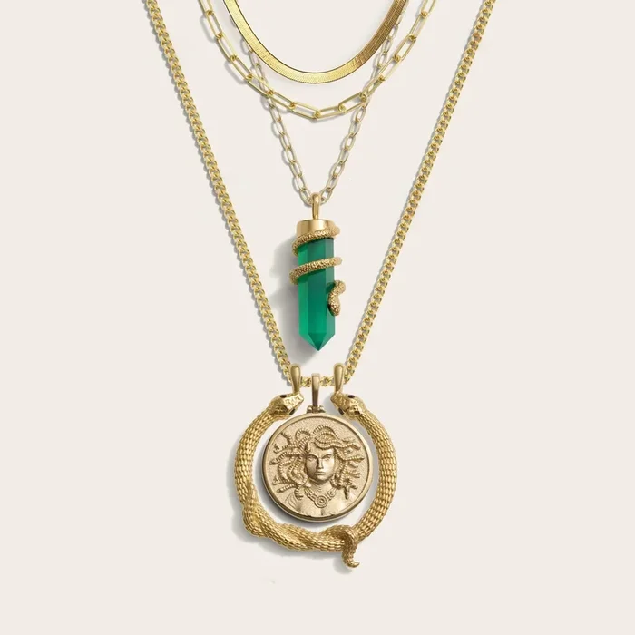 Snake in the Grass Necklace Set