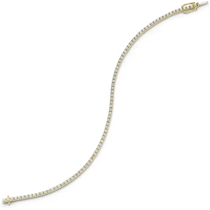 Sofer Jewelry – 14K Yellow Gold 2 Tcw Tennis Bracelet with 2 Carats of Diamonds