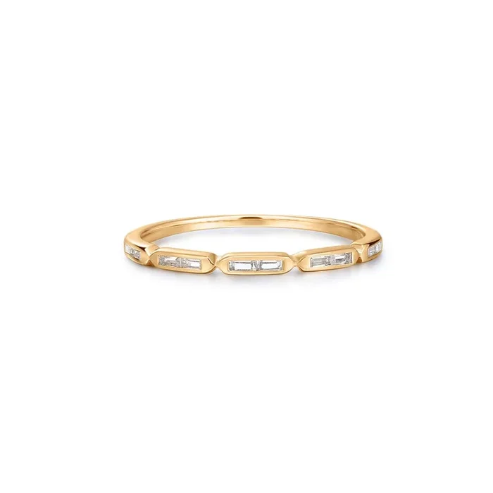Sofia Baguette White Sapphire Band Ring