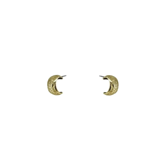 Solid Brass Hammered Hoop