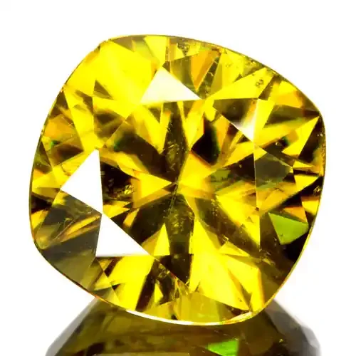 ~SPARKLING~ 6.14 Cts Natural Olive Green Sphene Cushion Cut Russia