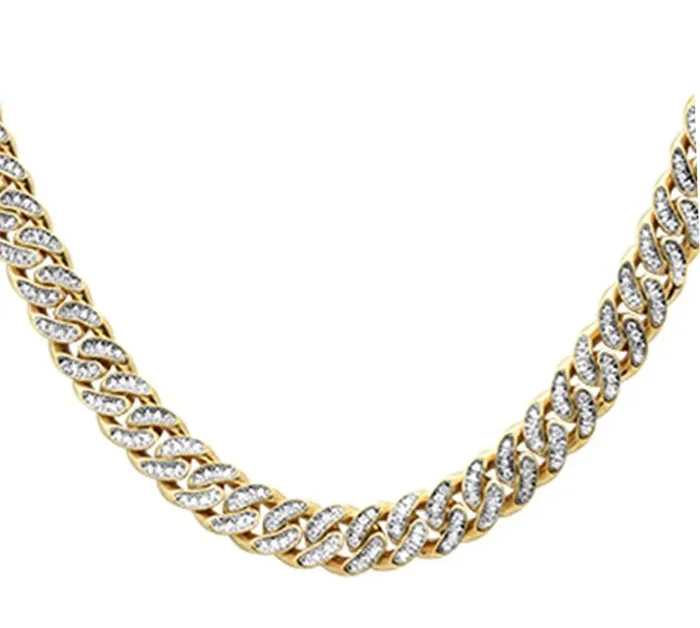 SPECIAL! 3mm 1.72ct G SI 14k Yellow Gold Diamond Round Cuban Necklace 16″