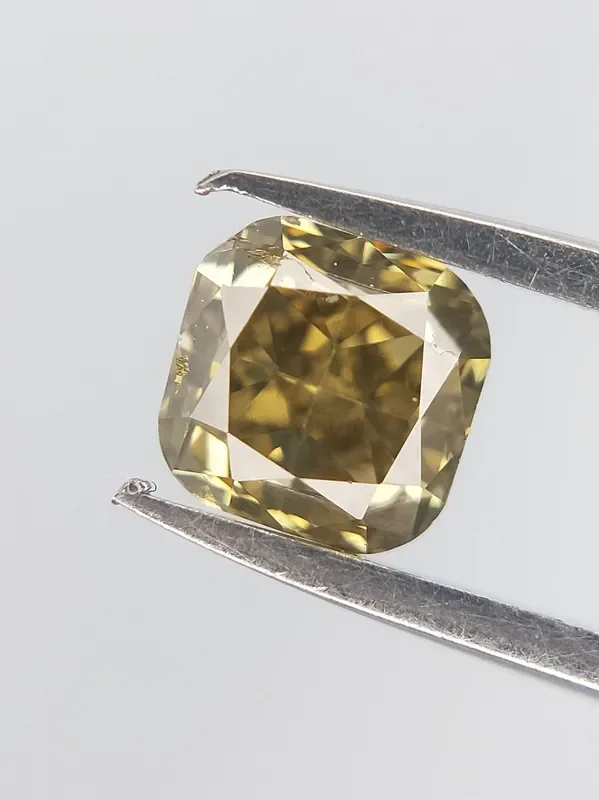 Square Brown Diamond , Cushion Brilliant cut , 0.25 cts