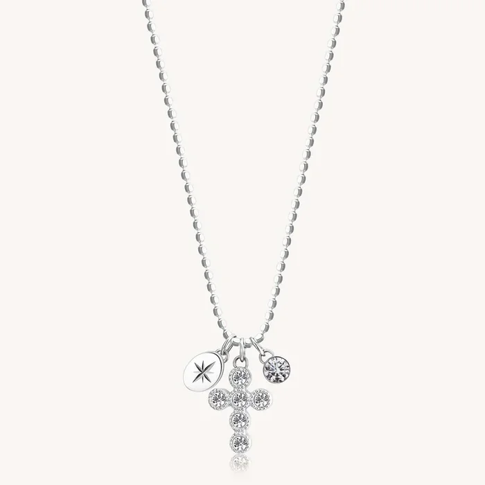 Stainless Steel Chakra Necklace – Cross