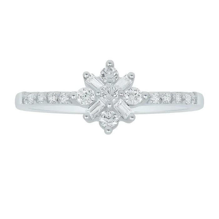 Starlit Baguette Cluster Ring