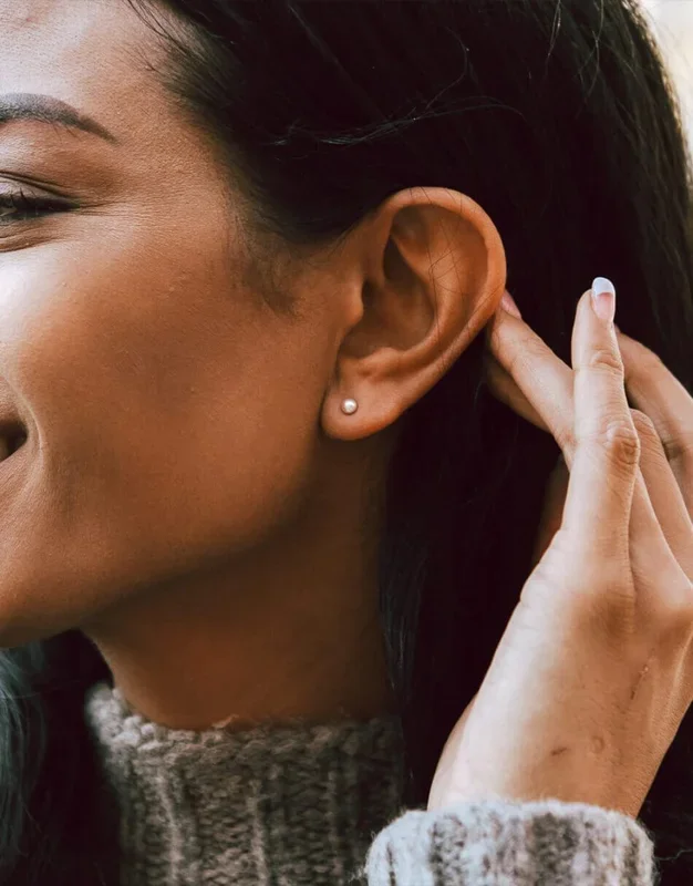 Sterling Ball Stud Earrings