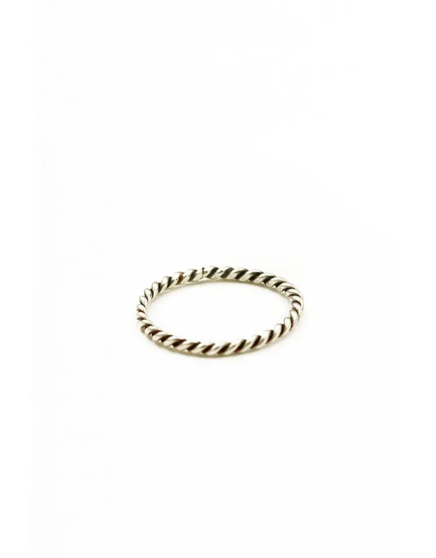 Sterling Rope Rings Set