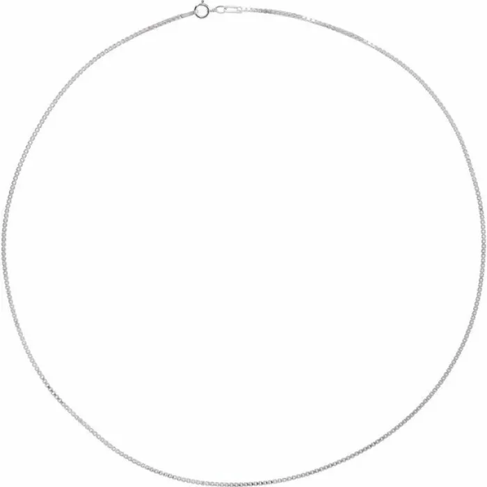 Sterling Silver 1.3 mm Diamond-Cut Box 7″ Chain