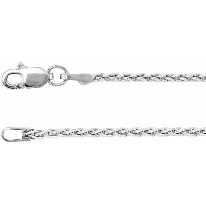 Sterling Silver 1.5 mm Wheat 7″ Chain