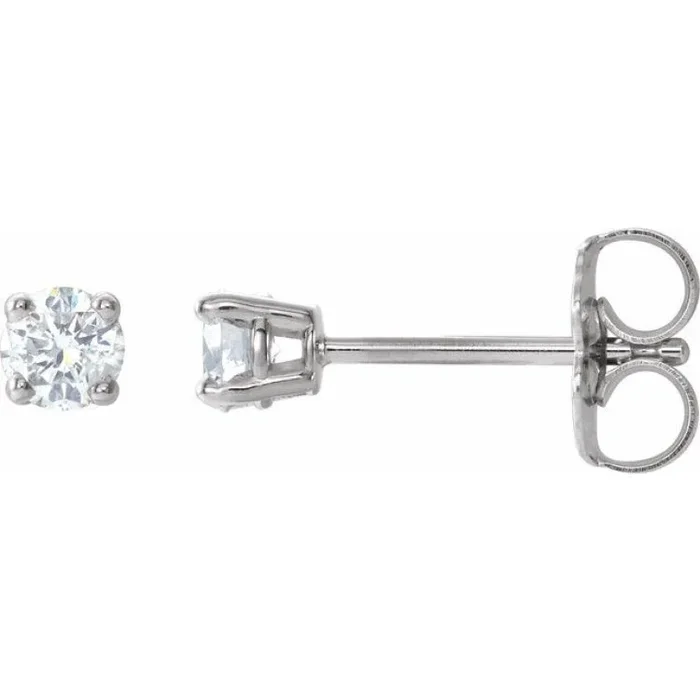 Sterling Silver 1/6 CTW Natural Diamond Stud Earrings