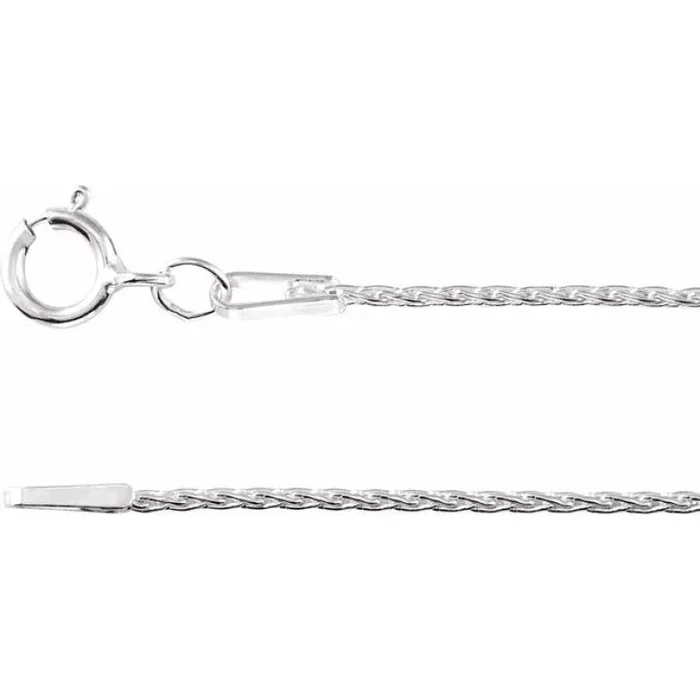Sterling Silver 1 mm Wheat 18″ Chain