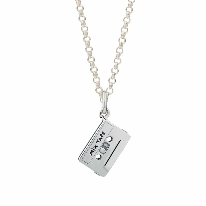 Sterling Silver Mix Tape Necklace