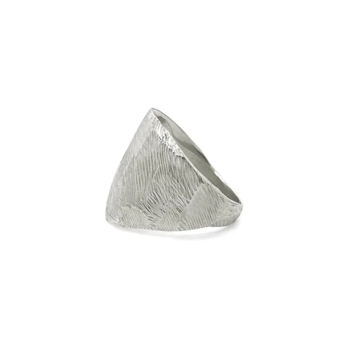 Sterling Silver Wide Angled Ring