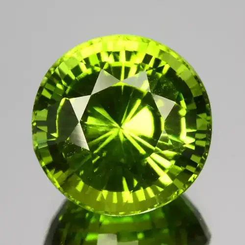 ~STUNNING~ 4.51 Cts Natural Peridot Parrot Green 10mm Round Pakistan