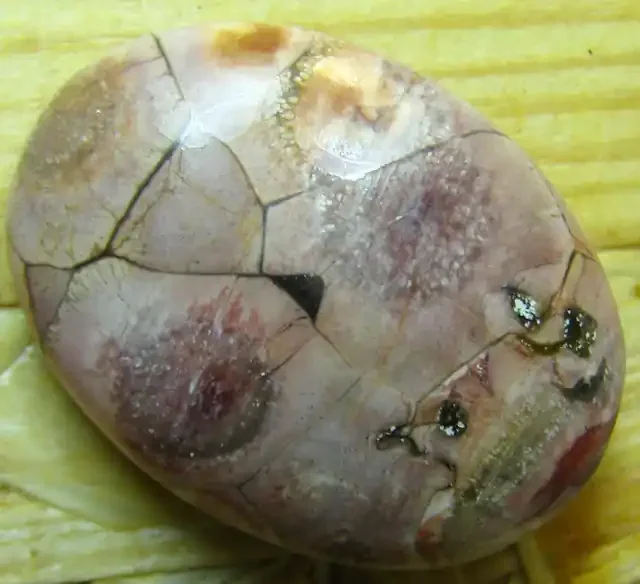 SUNFLOWER AGATE CABOCHON CUT HIGH POLISH STONE 22.65 CTS