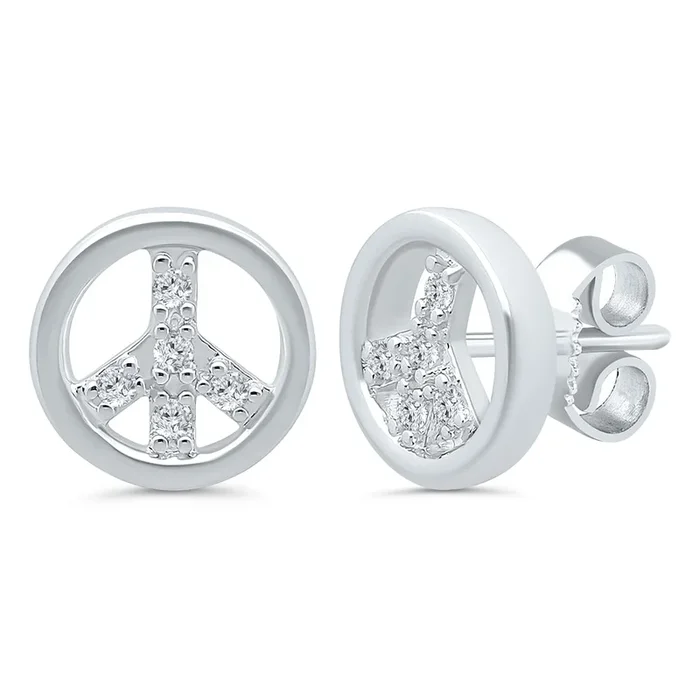 Tali & Tabi Silver Harmony Peace Earrings