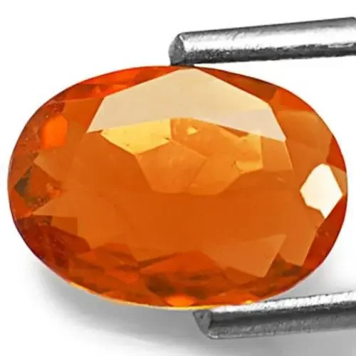 Tanzania Clinohumite, 0.99 Carats, Intense Orange Oval