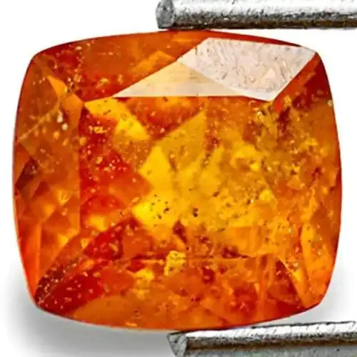 Tanzania Clinohumite, 1.75 Carats, Deep Orange Cushion