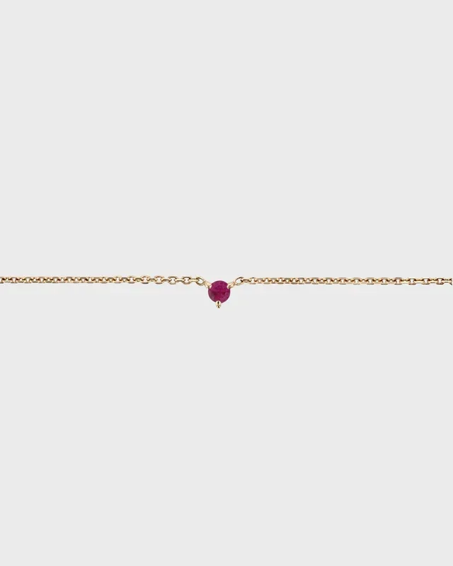 The Petite Ruby Birthstone Bracelet