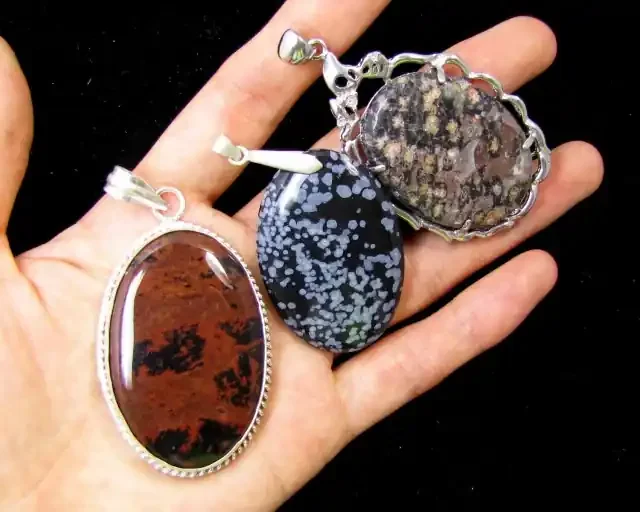 Three Jasper pendant s for price one! MJA 389