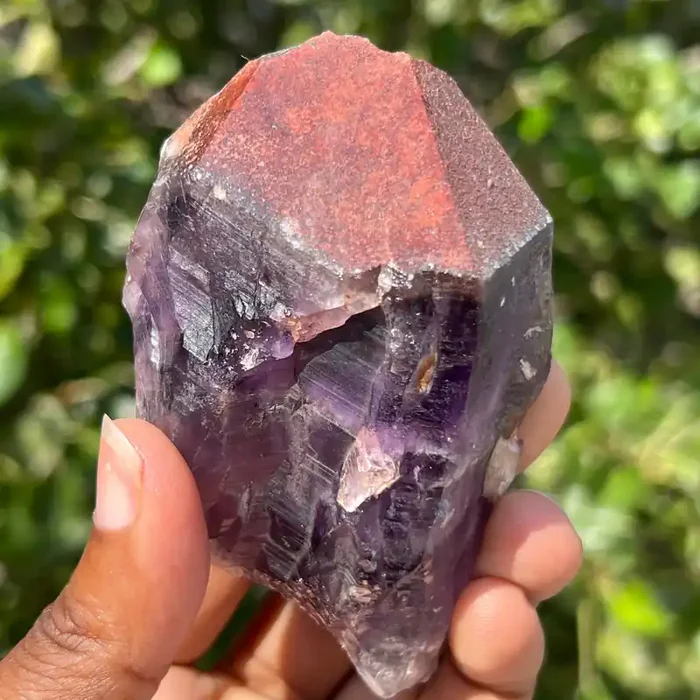 Thunder Bay Red Capped Amethyst from the Show Me The Loot Mine, Dzuba Claim, Superior Shores, Thunder Bay, Ontario