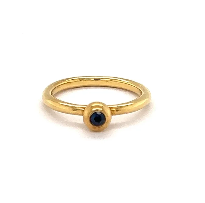 Tiffany & Co. Picasso 18k Yellow Gold Blue Sapphire Ring – Size 6