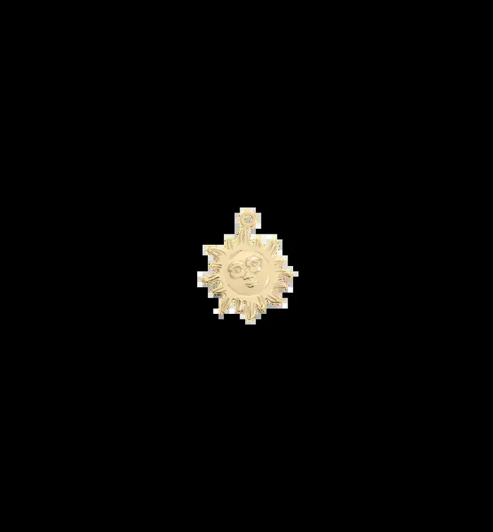 Tiny Sunbeam Charm 14K