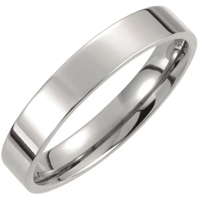Titanium 4 mm Comfort-Fit Flat Band Size 8