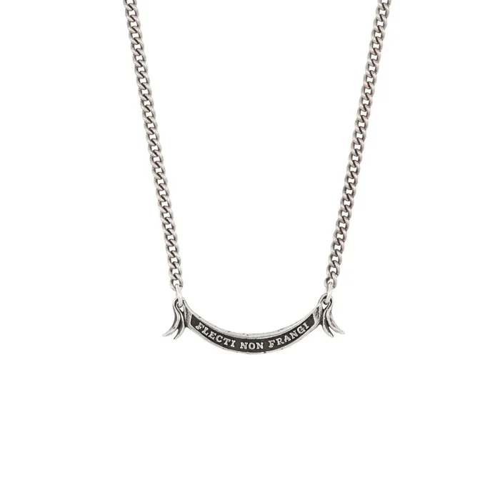 To Be Bent Not Broken Latin Banner Necklace