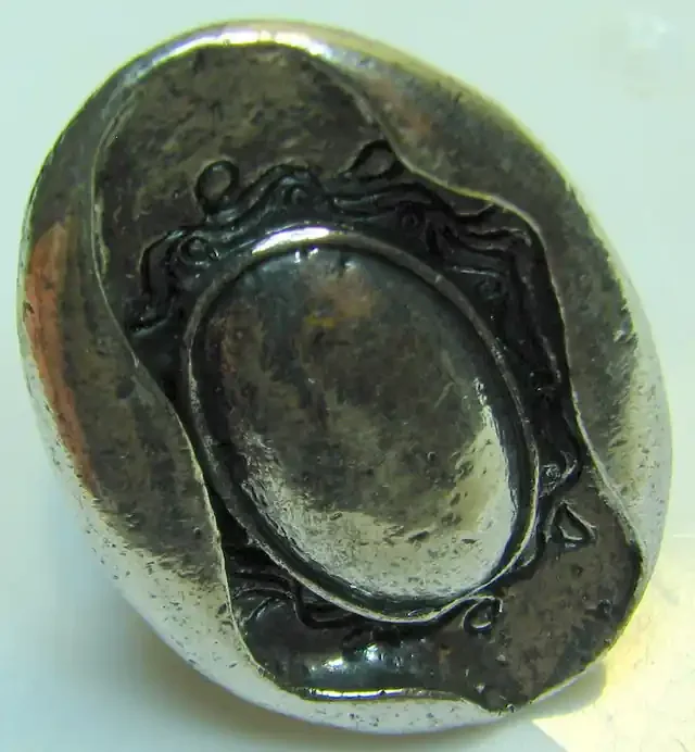 TRIBAL DESIGN SILVER RING WITH ADJUSTABLE BAND
