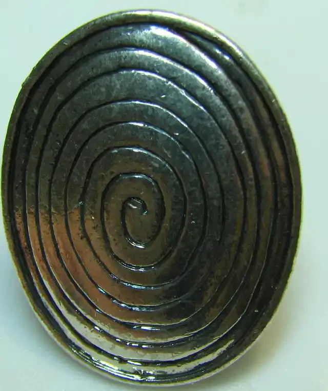 TRIBAL DESIGN SILVER RING WITH ADJUSTABLE BAND
