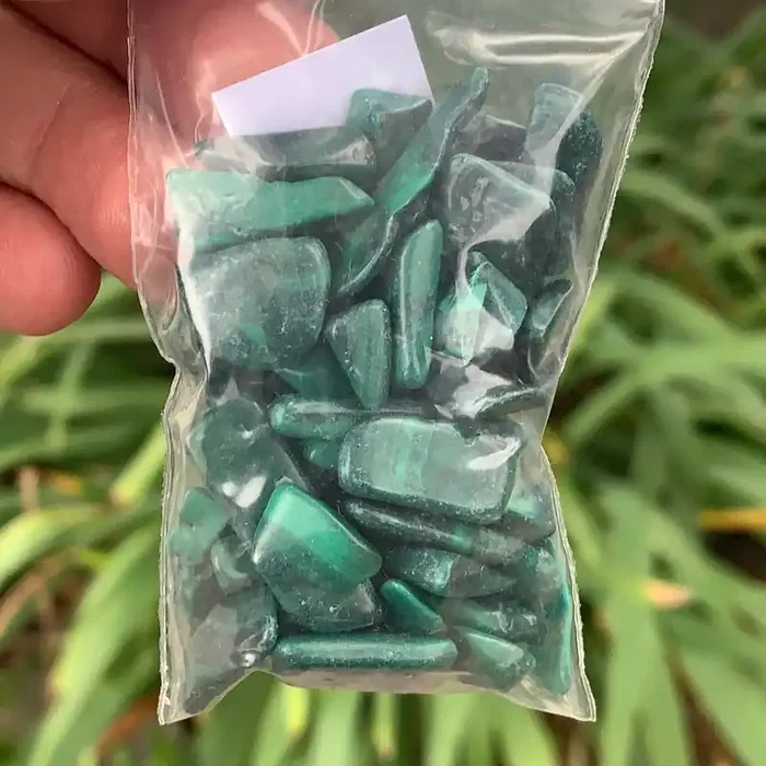 Tumbled Malachite Pack 78-82g from Katanga, Democratic of Congo