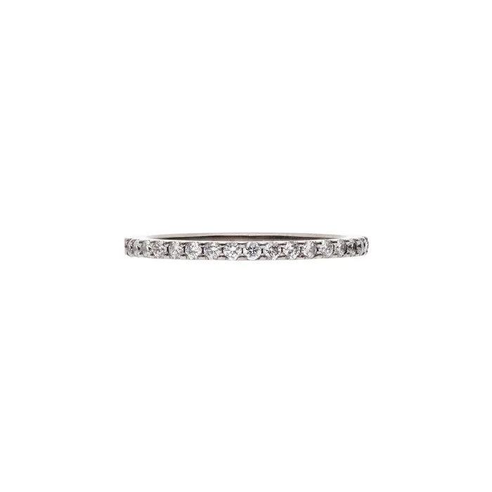 Tura Sugden 18k Palladium White Gold Half Eternity Band- 1.5mm