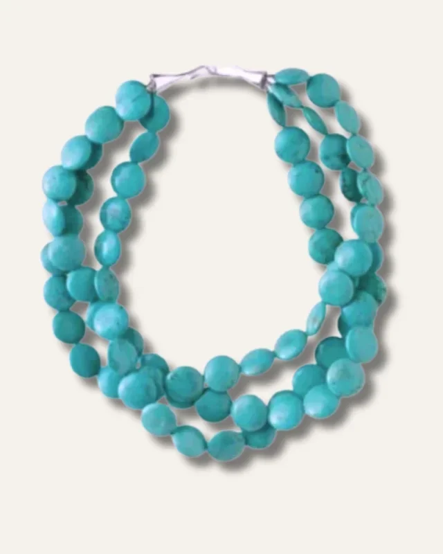 Turquoise Sea Multi-Strand Statement Necklace