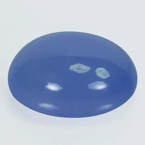 ~UNTREATED~ 15.14 Cts Natural Blue Chalcedony Oval Cabochon Brazil