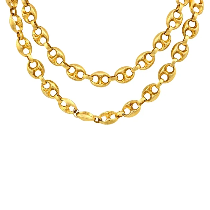 Vintage Italian 14k yellow gold mariners chain