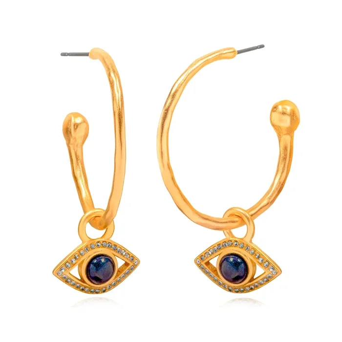 Virgo’s Evil Eye Hoop Earrings