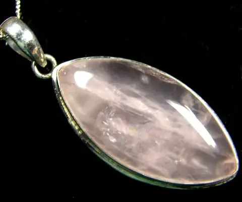 XTRA LARGE BEAUTIFUL ROSE QUARTZ PENDANT 75CTS A1087