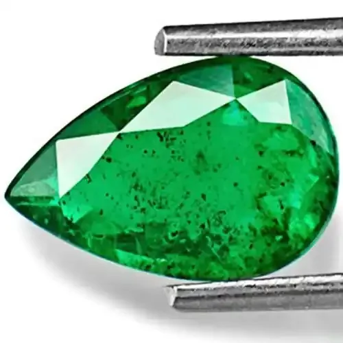 Zambia Emerald, 1.37 Carats, Dark Leaf Green Pear